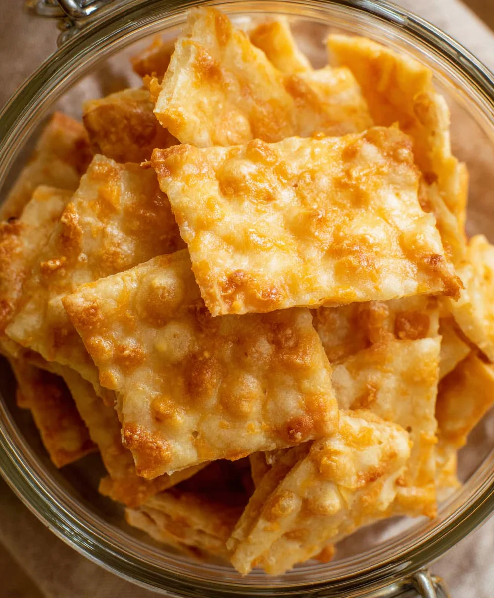 Sourdough Cheddar Crackers-Easy-Homemade Recipe