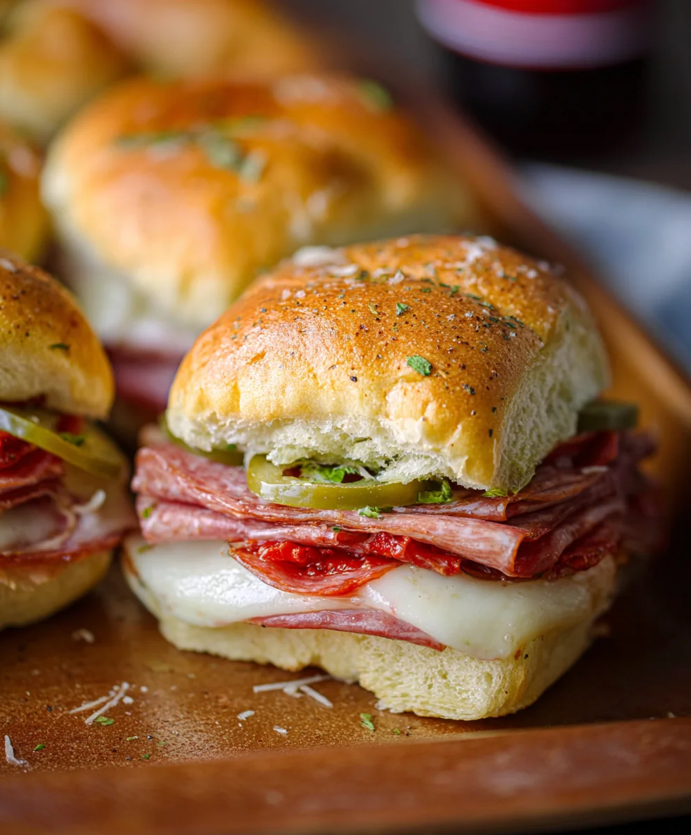 Juicy Beef Italian Sub Sliders-Quick & Easy Bites