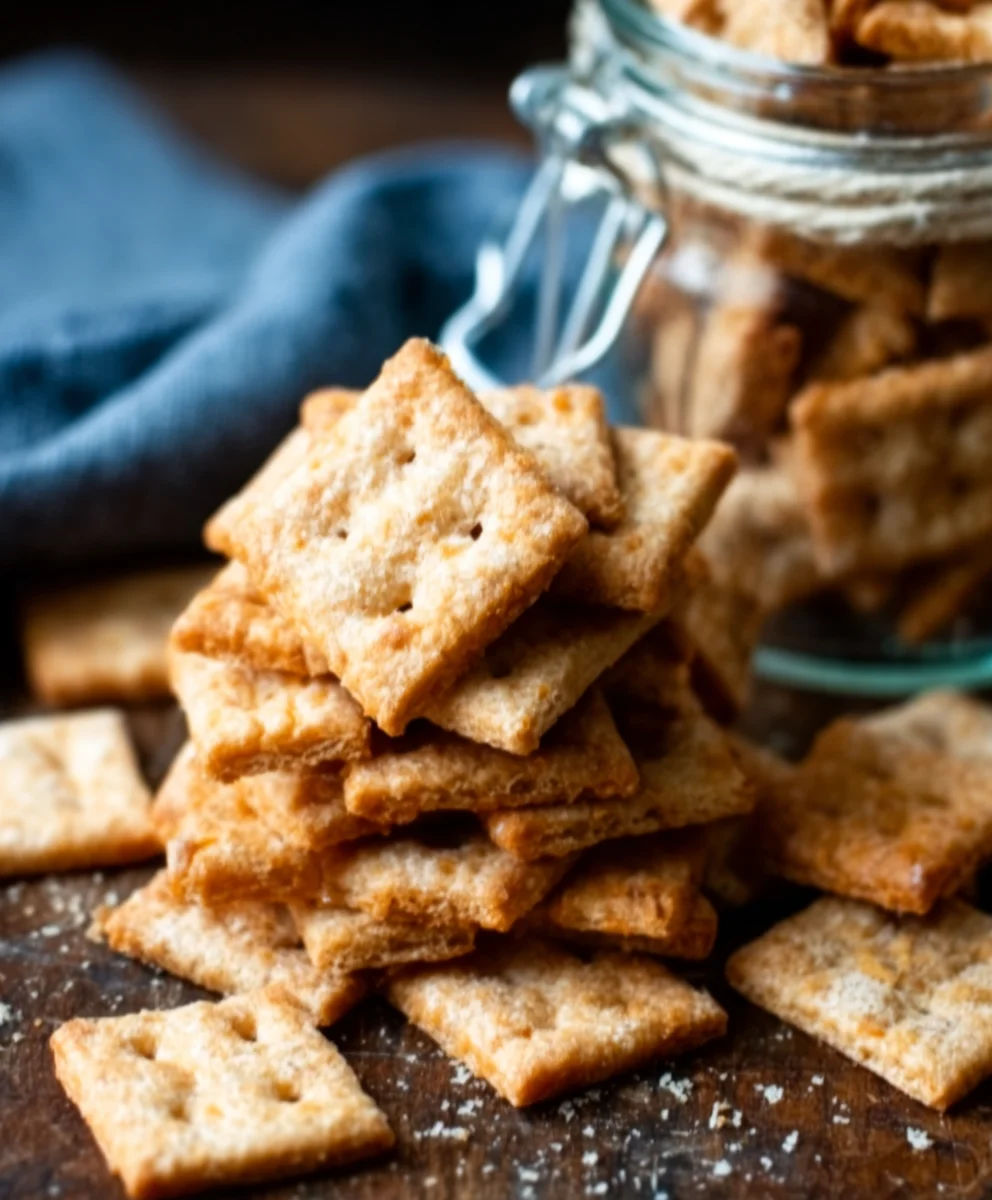 Easy Sourdough Cheese Crackers - Crispy & Delicious