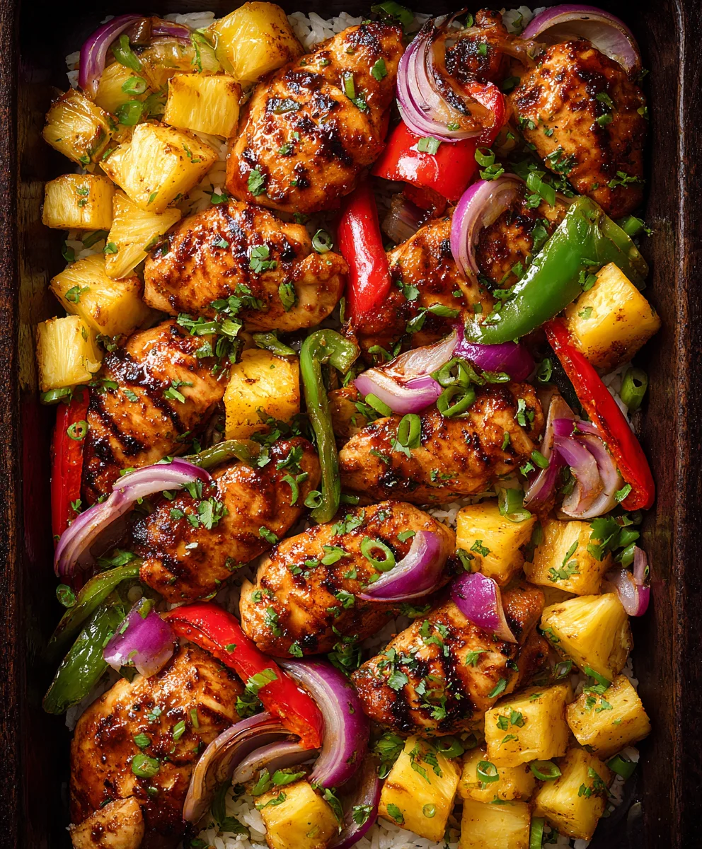 Easy Hawaiian Chicken Sheet Pan Dinner - Delicious & Simple