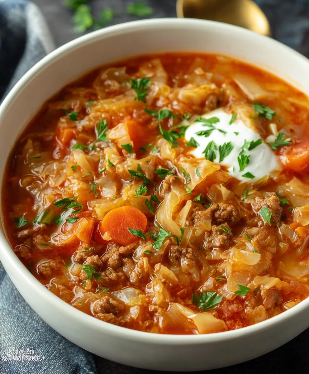 Hearty Cabbage Roll Soup - Easy Beef & Non-Non-Non-Alcoholic Alternativeic