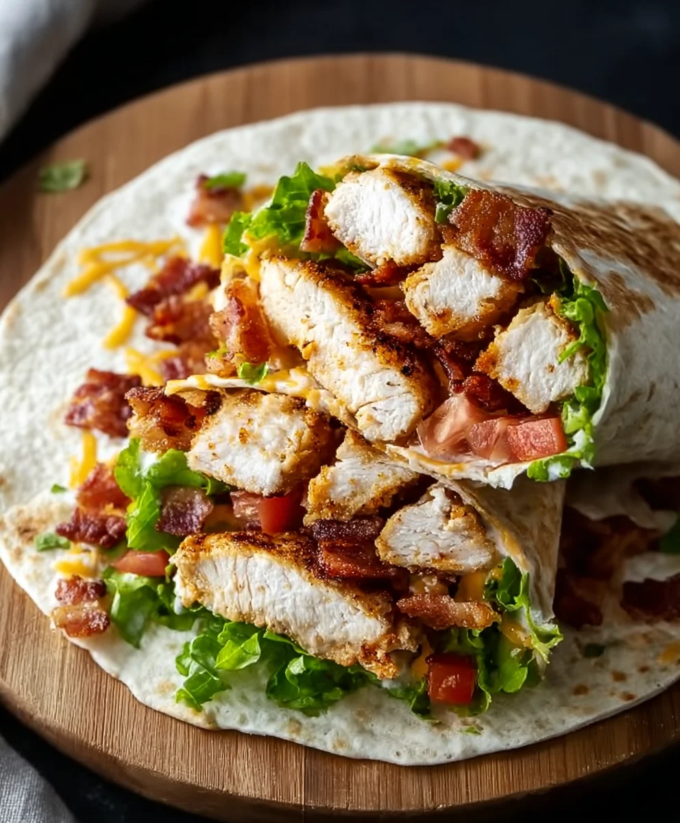 Crispy Chicken Beef Beef Bacon Ranch Wrap - Delicious!