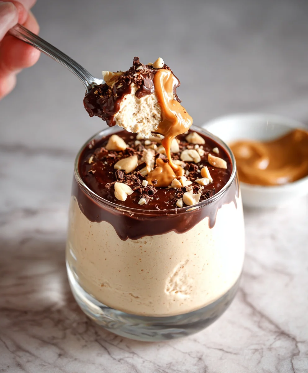 Peanut Butter Cottage Cheese Mousse-Easy Healthy Dessert