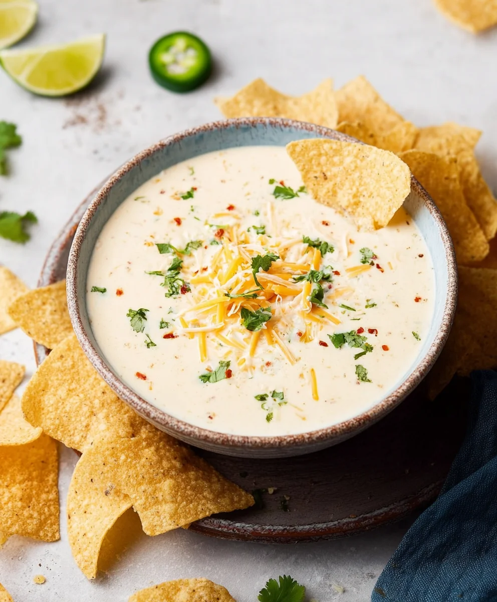 Easy Crockpot White Queso Dip Recipe - Creamy & Delicious