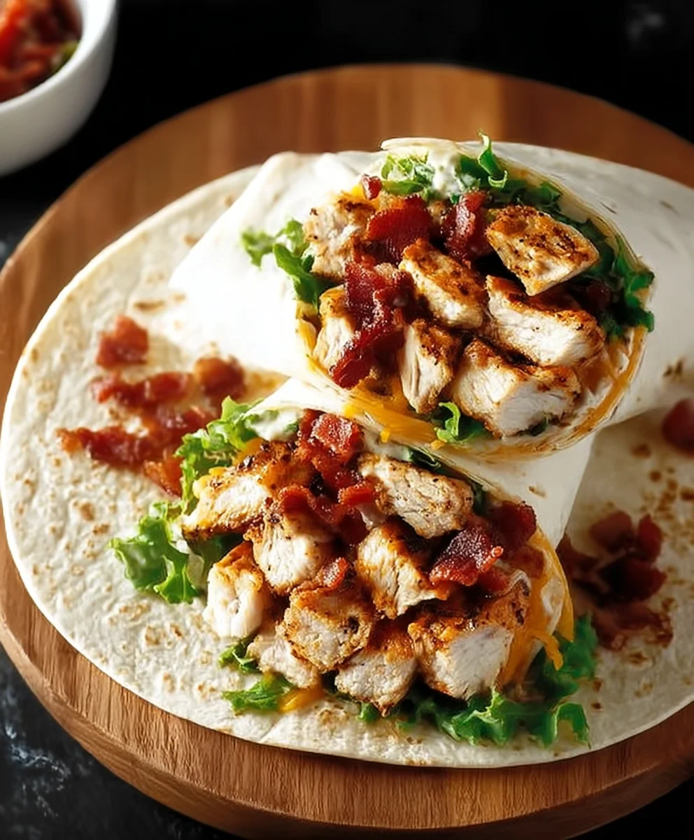 Crispy Chicken Beef Beef Bacon Ranch Wrap - Delicious!