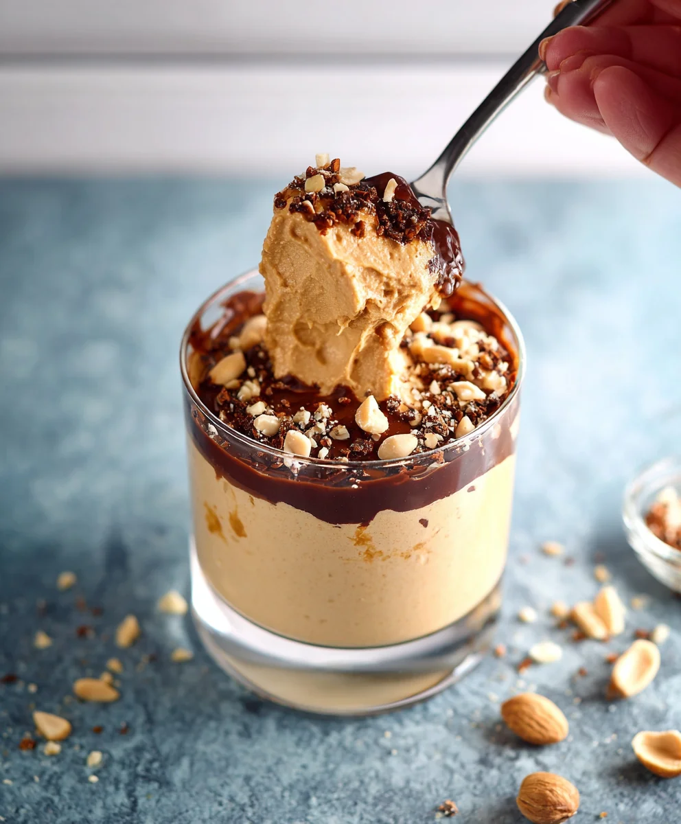 Peanut Butter Cottage Cheese Mousse-Easy Healthy Dessert