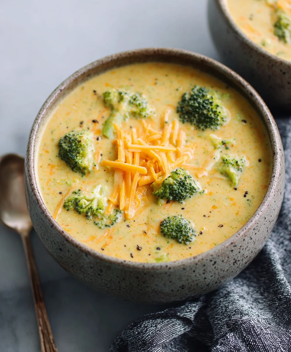 Easy Cheddar Broccoli Soup-Creamy Comfort Food