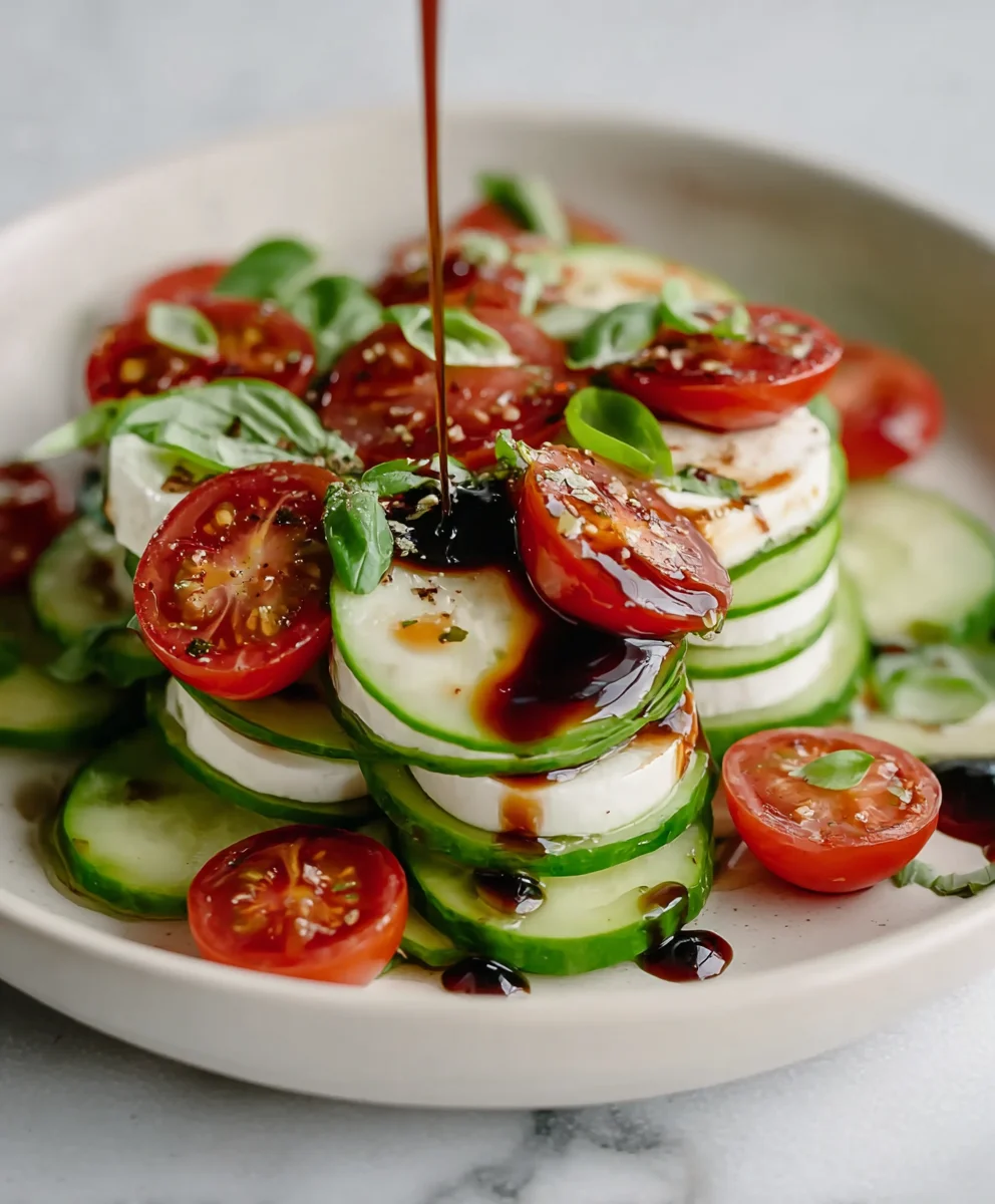 Cucumber Caprese Salad - Fresh & Easy Recipe