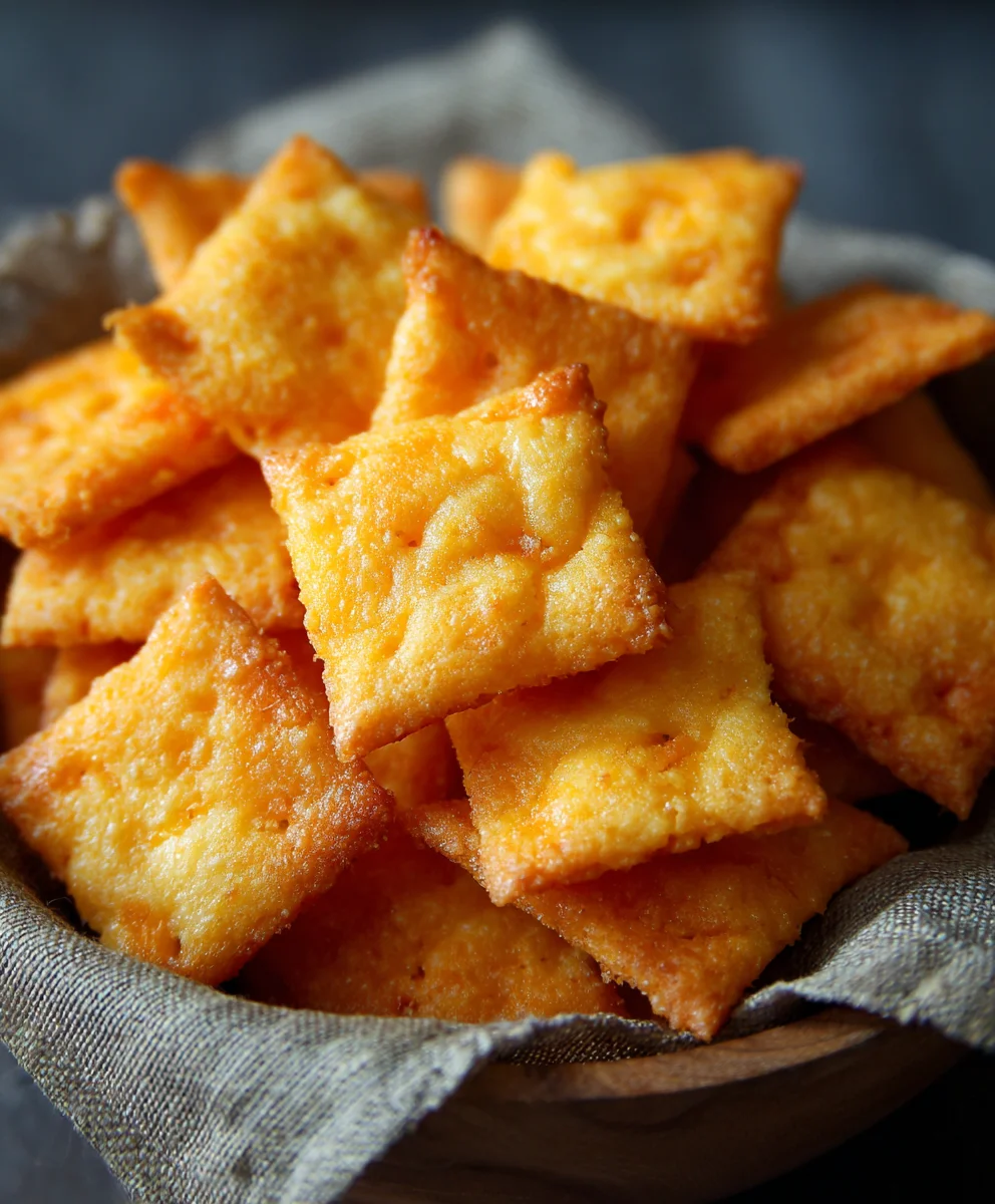 Homemade Cheddar Cheese Crackers-Cheez It Style
