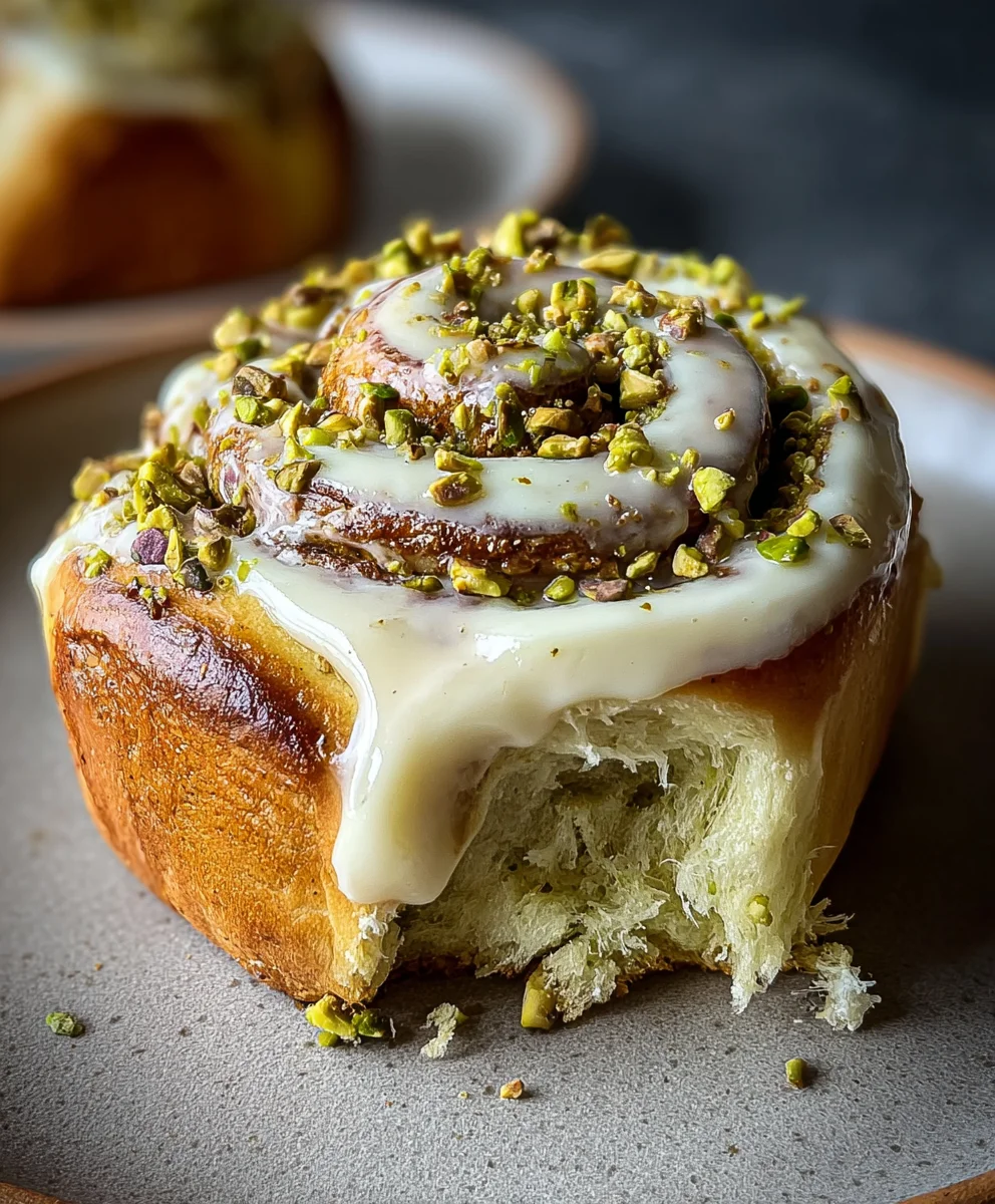 Small Batch Pistachio Cream Cinnamon Rolls-Easy Recipe