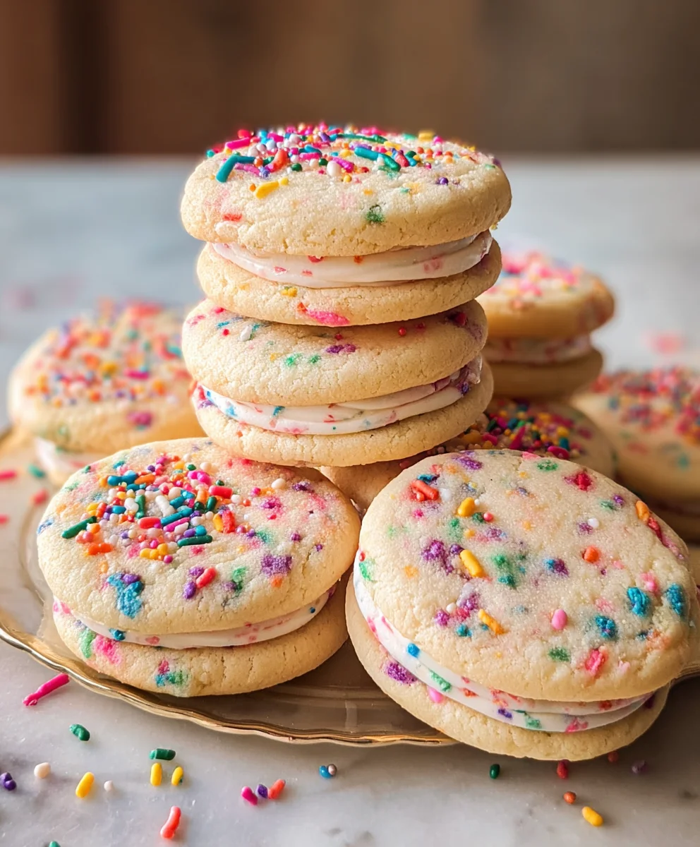 Funfetti Sandwich Cookies-Easy Festive Treat
