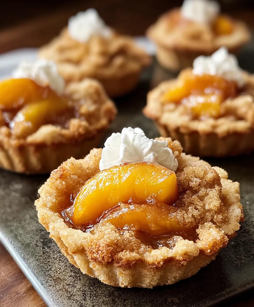 Peach Cobbler Cookie Cups-Sweet Summer Treat