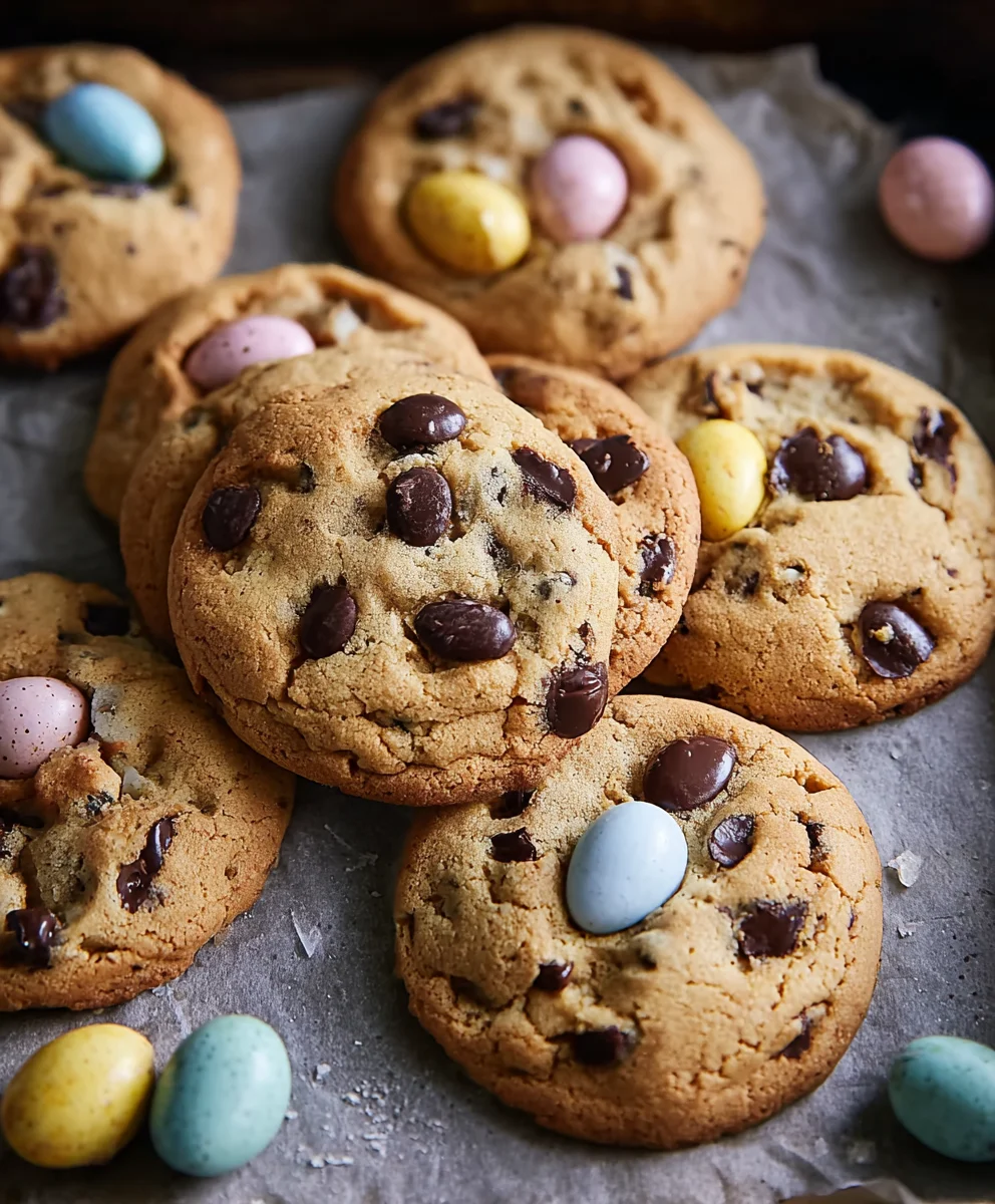 Thick Chocolate Chip Cookies - Mini Egg Delight