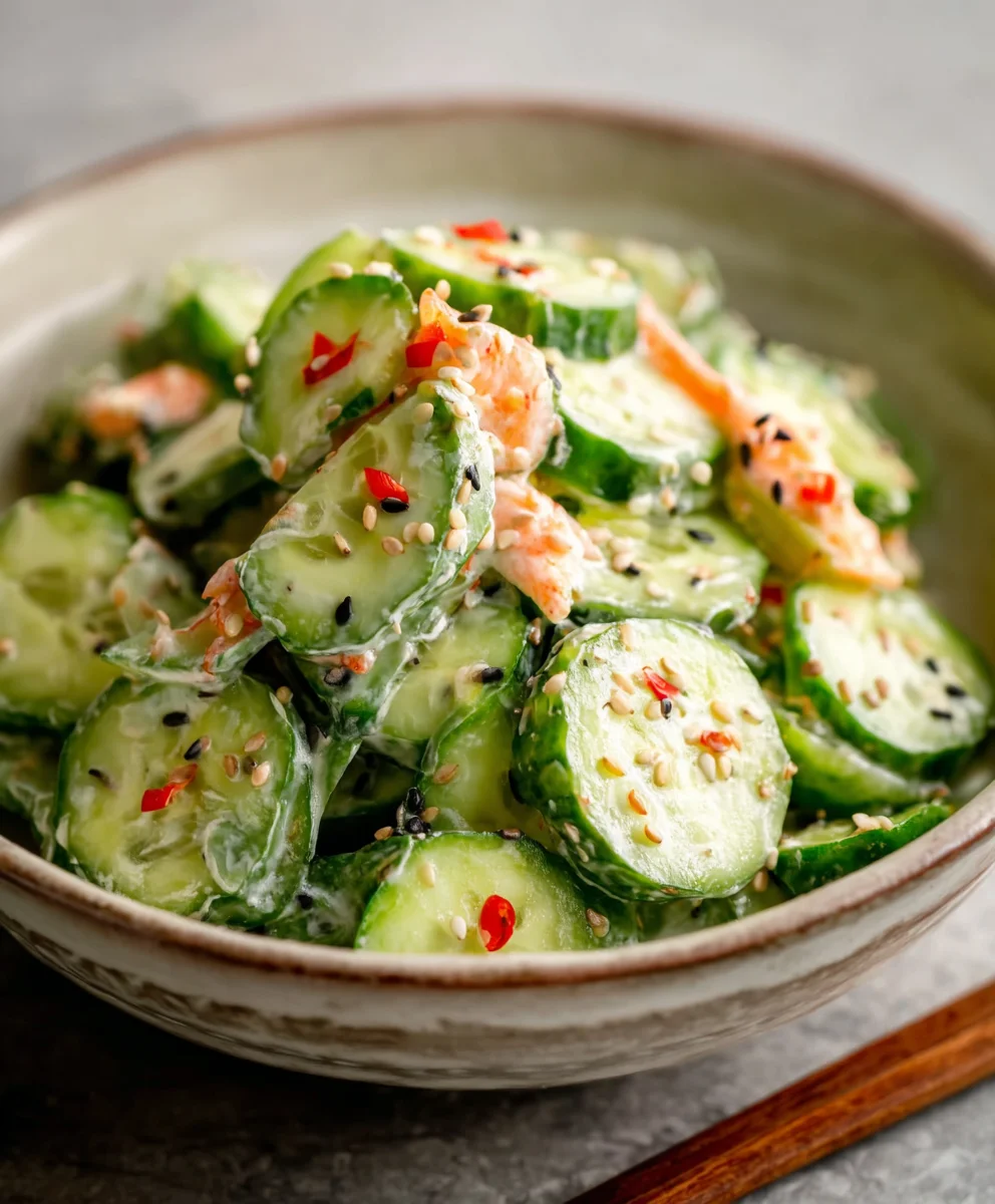 Easy California Roll Cucumber Salad-Fresh & Flavorful