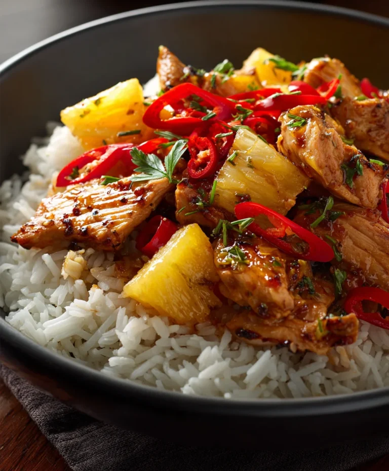 Sweet Pineapple Chicken Rice Delight