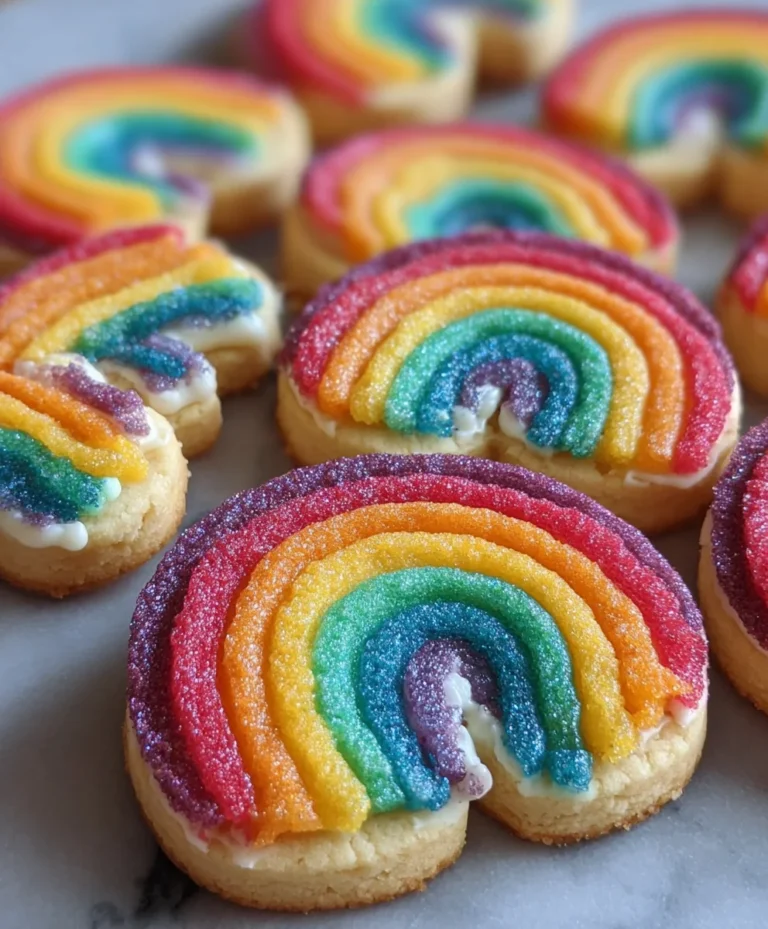 Piped Rainbow Shortbread Cookies- Easy Festive Treat