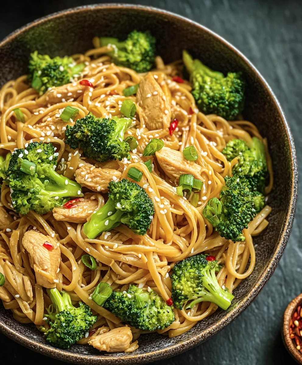 Healthy Chicken Sesame Noodles Broccoli Recipe