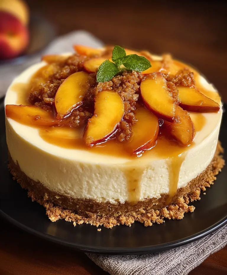 Peach Cobbler Cheesecake-Sweet Summertime Dessert