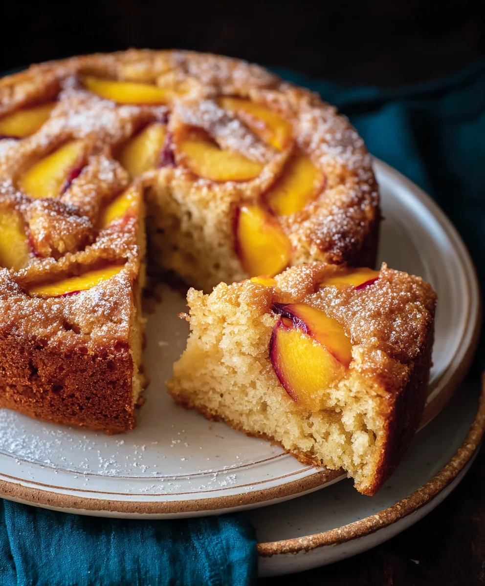 Vegan Peach Coffee Cake Recipe - Easy & Delicious
