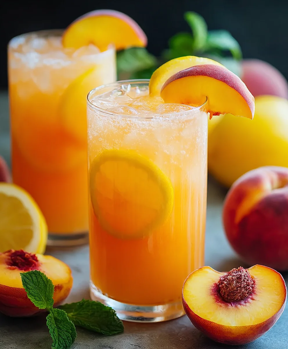 Refreshing Peach Lemonade Recipe - Easy & Delicious