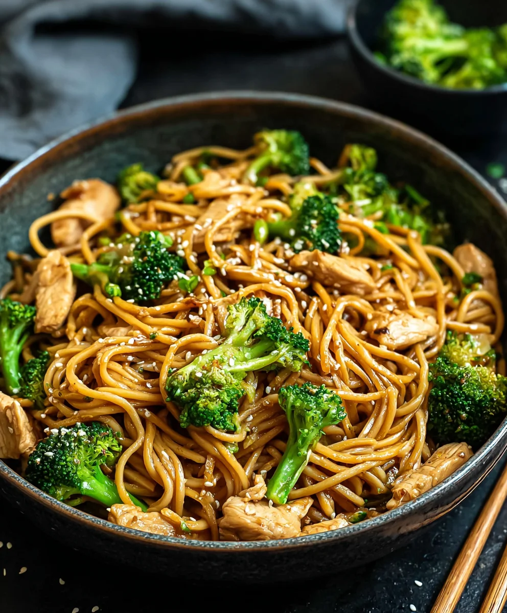 Healthy Chicken Sesame Noodles Broccoli Recipe