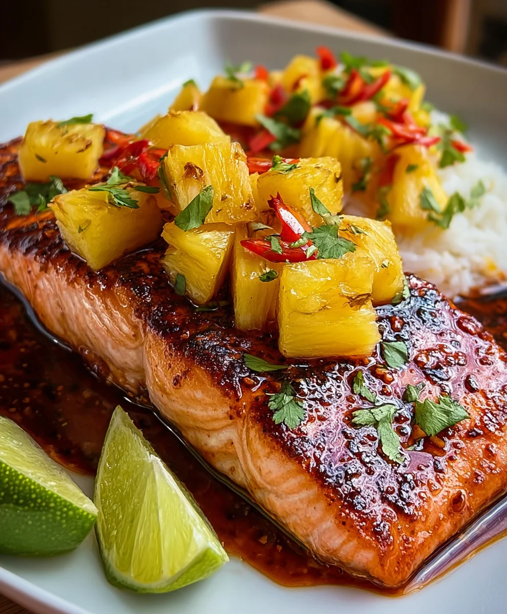 Spicy Pineapple Chipotle Salmon Recipe - Sweet Heat