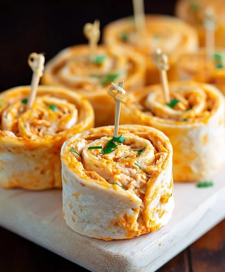 Spicy Buffalo Chicken Pinwheels – Easy Appetizer