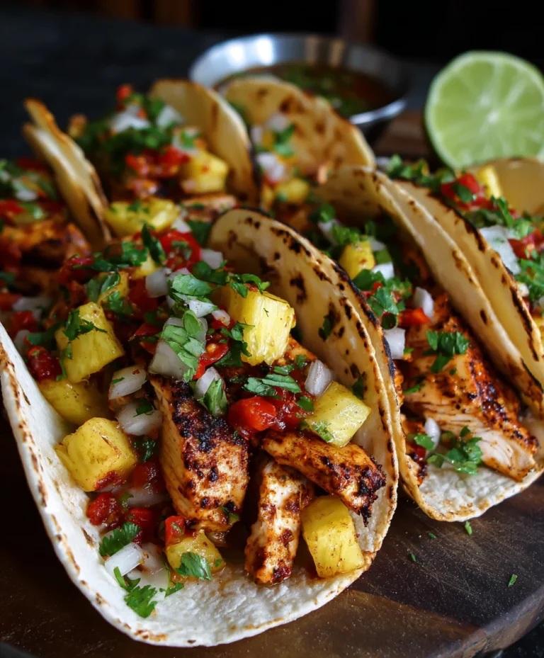 Easy Chicken Pineapple Tacos – Quick One Pan Meal