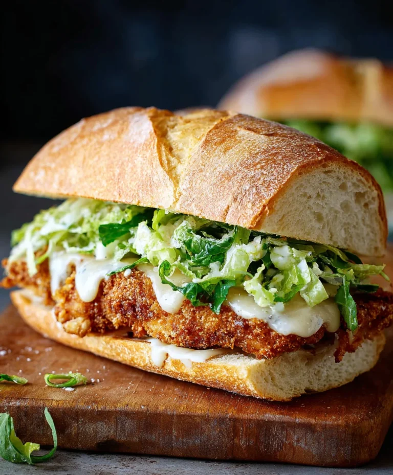 Crispy Chicken Caesar Sandwich – Easy & Delicious