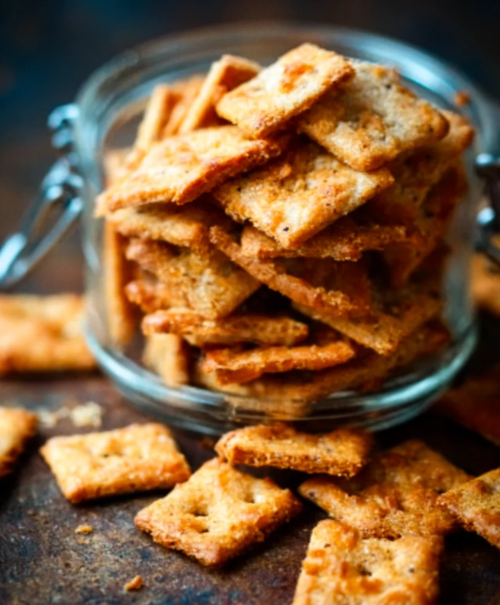 Easy Sourdough Cheese Crackers - Crispy & Delicious