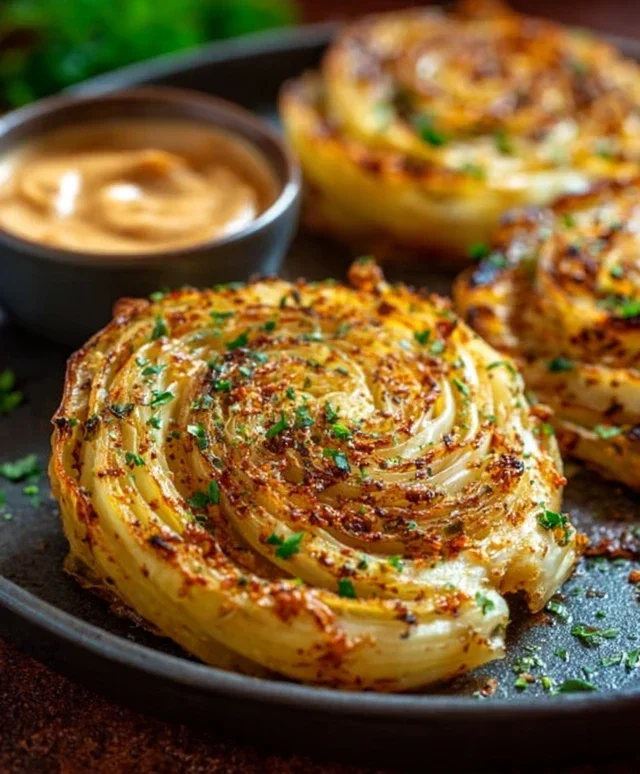 Oven Roasted Garlic Cabbage Steaks