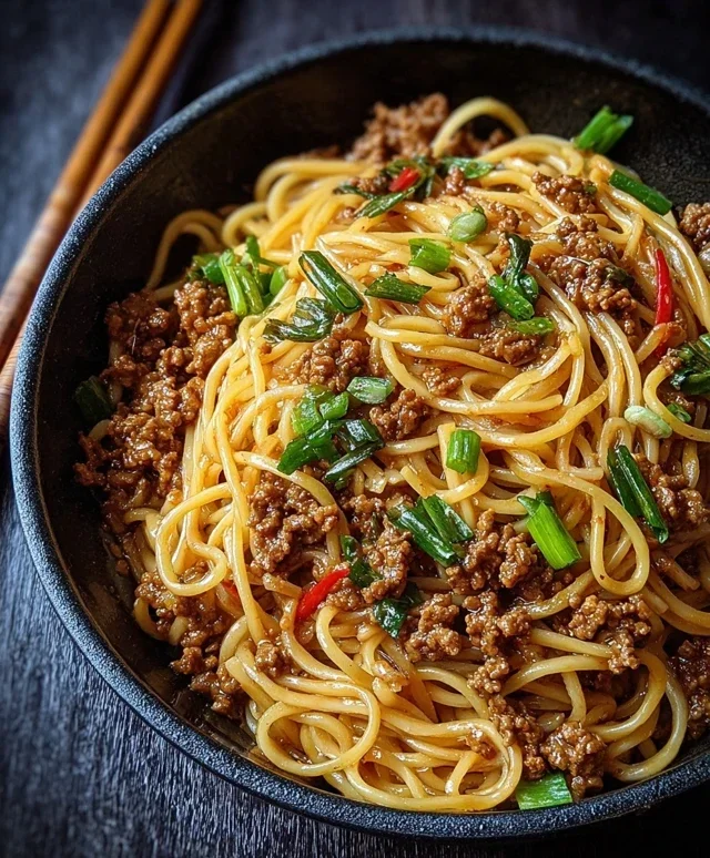 Asian Ground Beef Noodles