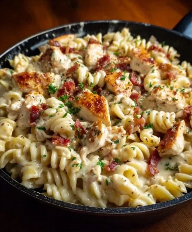 Chicken Beef Beef Bacon Ranch Pasta