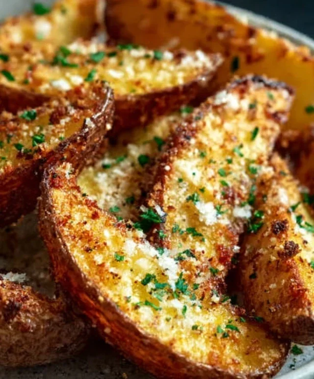 Baked Garlic Parmesan Potato Wedges