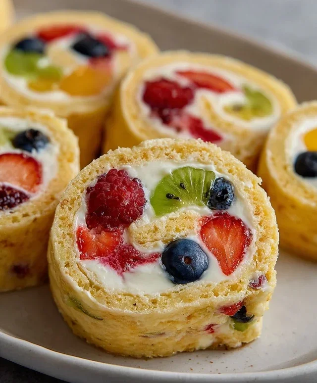 Cheesecake Fruit Salad Roll Ups