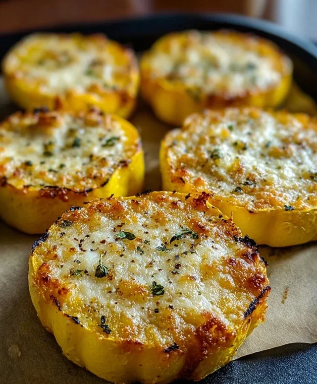 Cheesy Baked Squash Rounds
