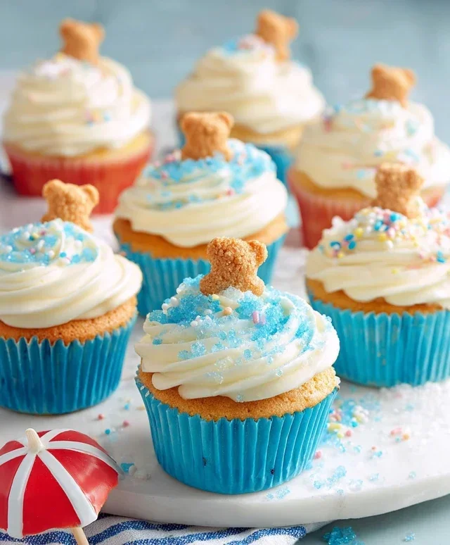Beach Party Cupcakes