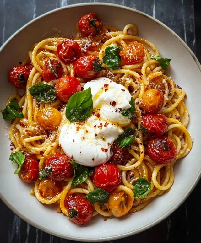 Burst Tomato Burrata Pasta