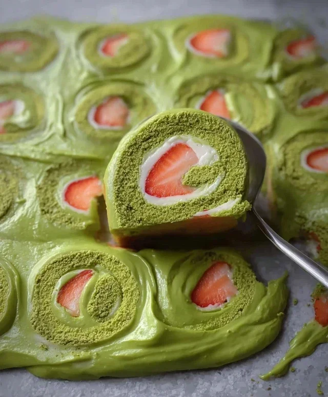 Strawberry Matcha Latte Rolls
