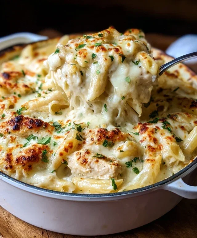 Chicken Alfredo Bake