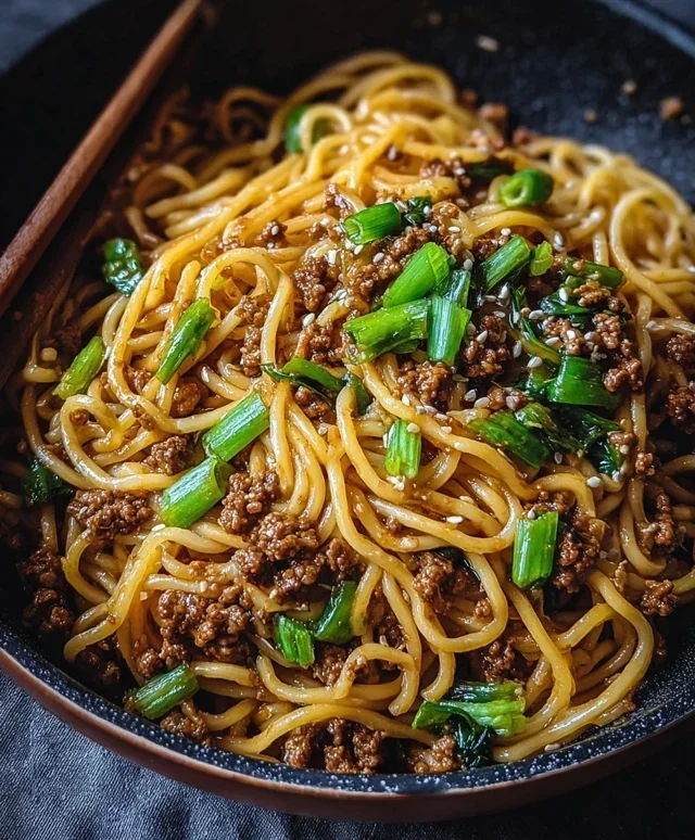 Asian Ground Beef Noodles