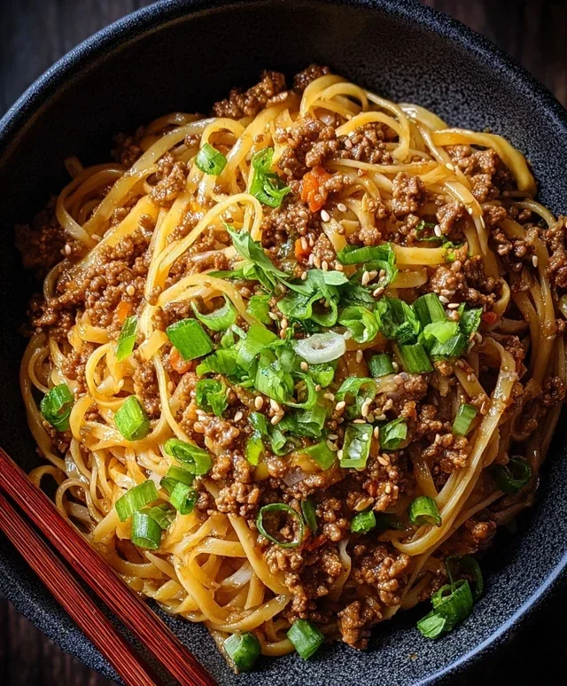 Asian Ground Beef Noodles