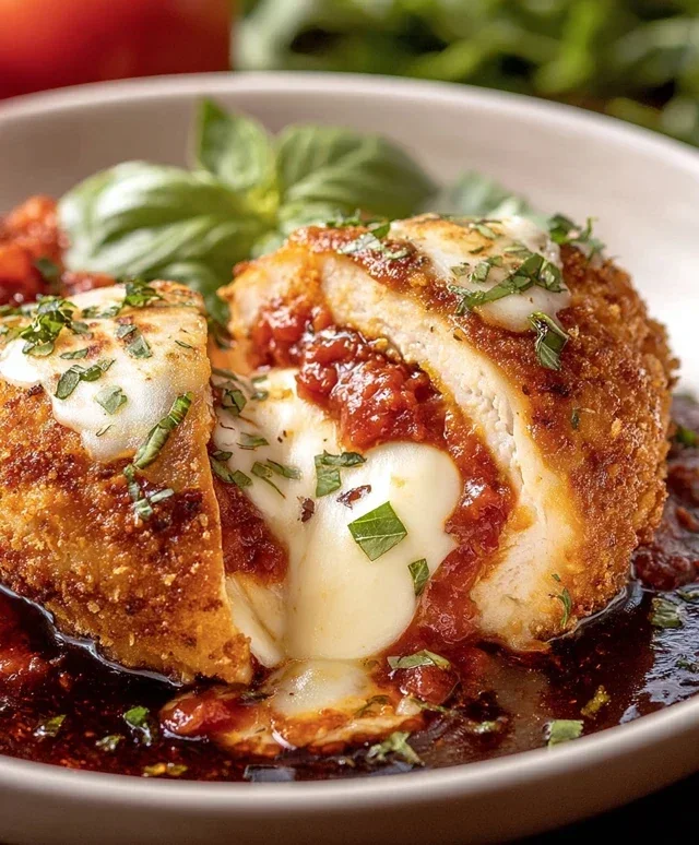 Stuffed Chicken Parmesan Dish