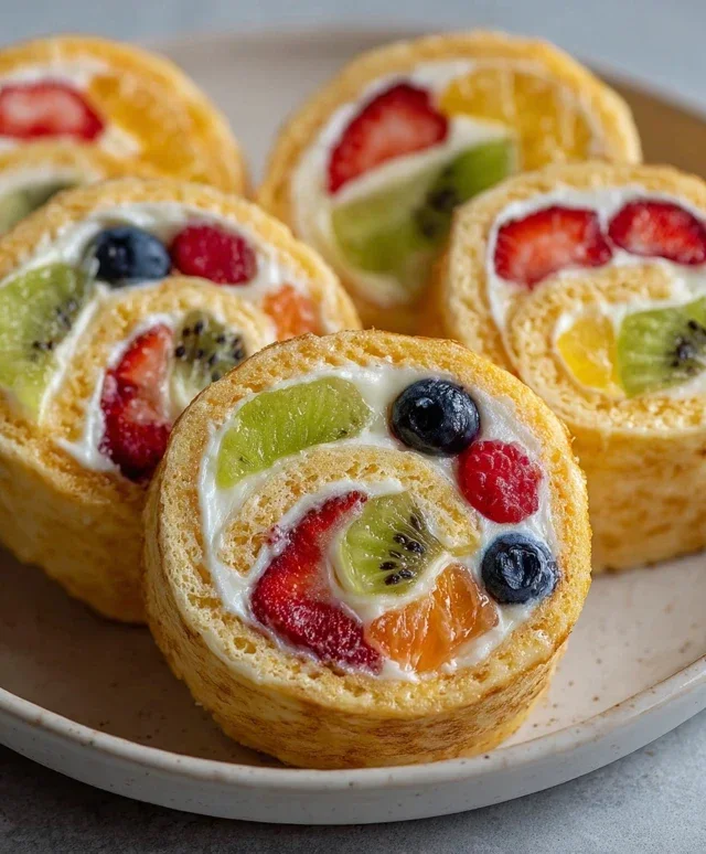 Cheesecake Fruit Salad Roll Ups