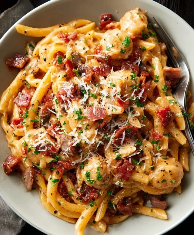 Beef Beef Bacon Pasta