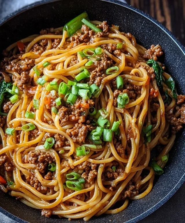 Asian Ground Beef Noodles