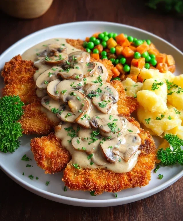 Rahmschnitzel Creamy Mushroom Schnitzel