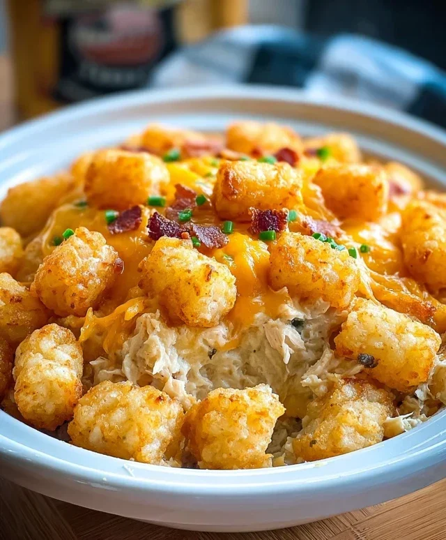 Crock Pot Chicken Tater Tot Casserole