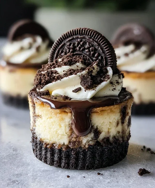 Oreo Overload Stuffed Mini Cheesecake