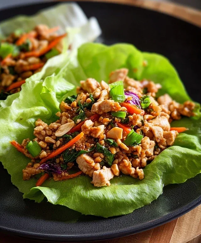 Thai Chicken Lettuce Wraps